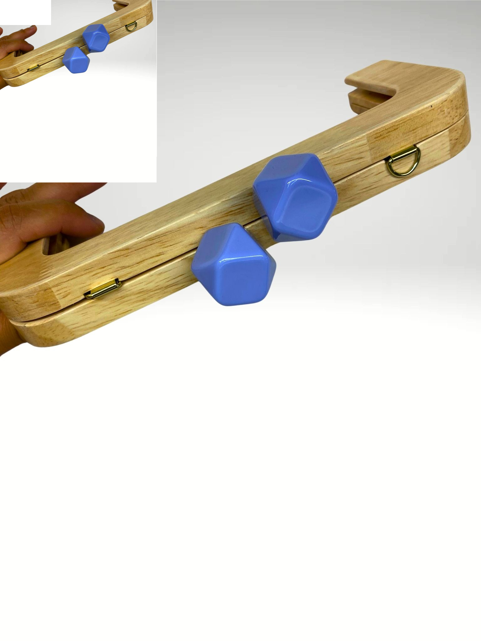 ahşap mor boncuklu burs